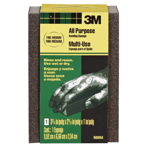 3M 908 Sanding Sponge, Fine, Medium - Guiry's