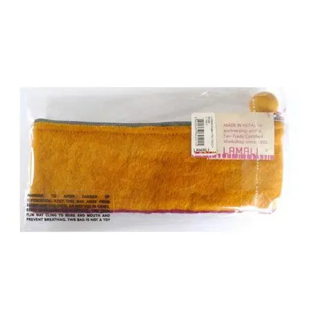 Lama-Li Felt Pouch Mustard Long