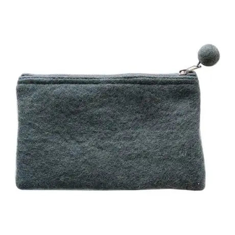 Lama-Li Felt Dark Gray Pouch: Large