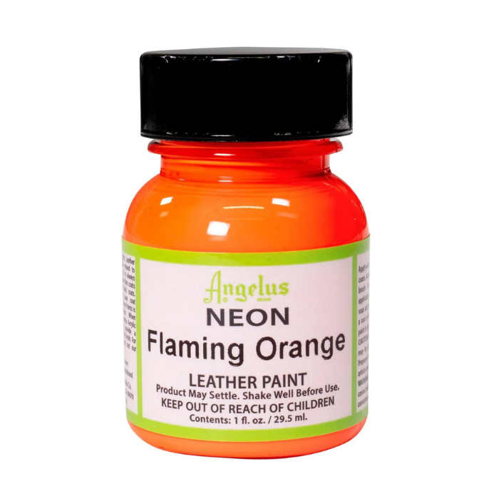 Angelus Neon Leather Paint 1oz - Flaming Orange