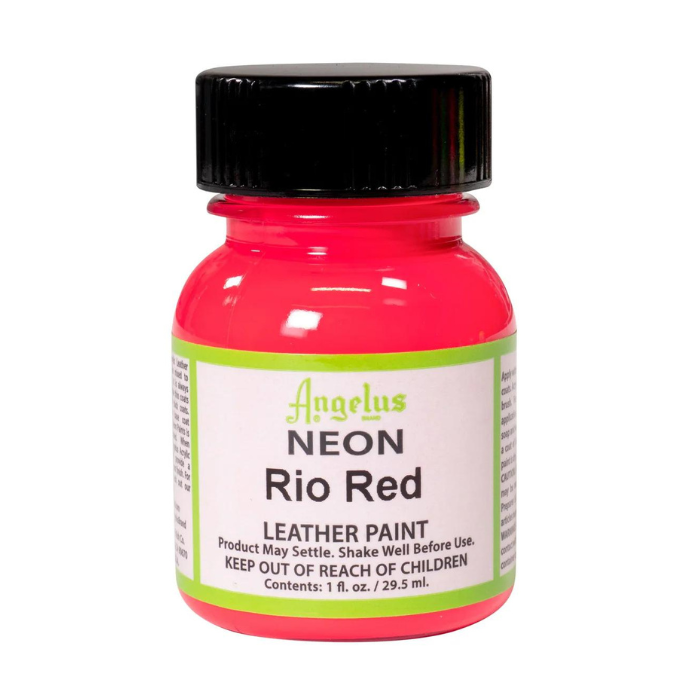 Angelus Neon Leather Paint 1oz - Rio Red