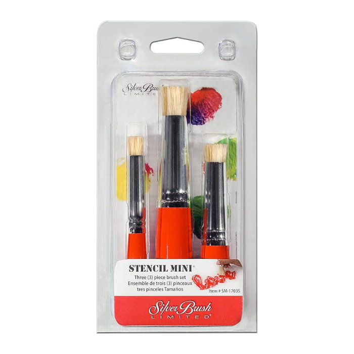 Silver Brush 3 Piece Mini Stencil Set