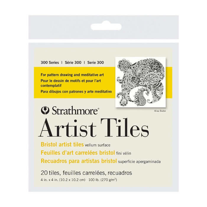 Strathmore Artist Tiles - 300 Series Bristol, 4" x 4"