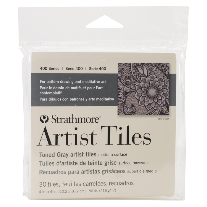 Strathmore 400 Series Toned Gray Artist Tiles, 4" x 4"