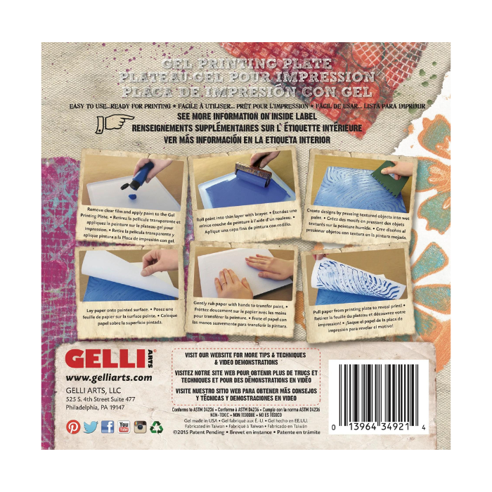 Gelli Arts Gel Printing Plate - 6" x 6"