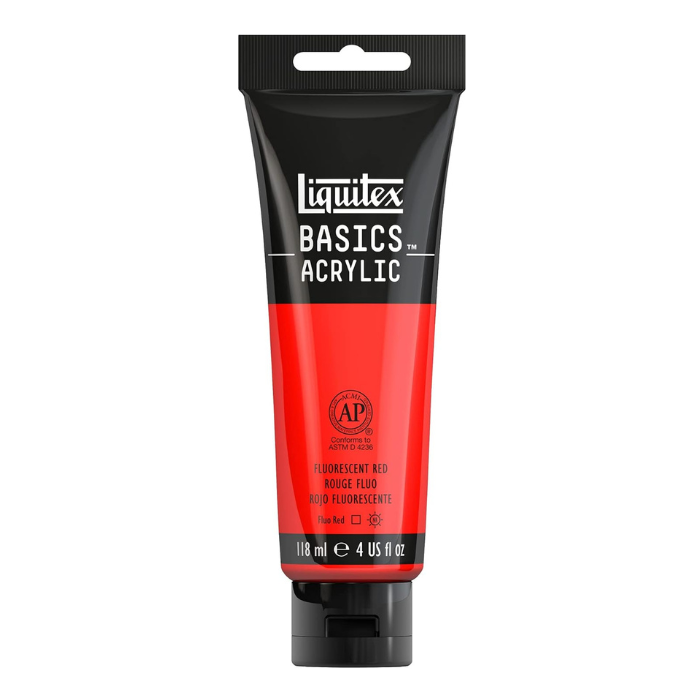 Liquitex Basics Fluorescent Red - 4oz