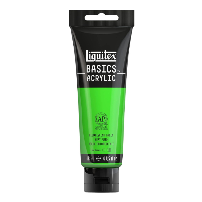 Liquitex Basics Fluorescent Green - 4oz