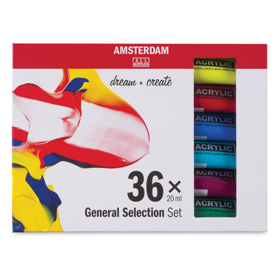 Amsterdam Standard Series Acrylic Paint Set, 20ml, 36 - Colors - Guiry's