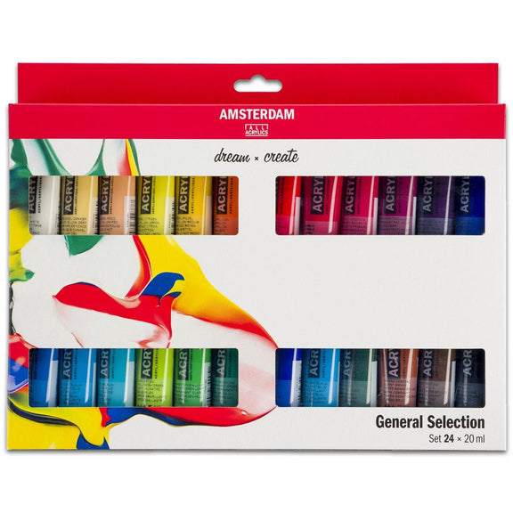 Amsterdam Standard Series Acrylic Paint Set, 24 - Colors - Guiry's