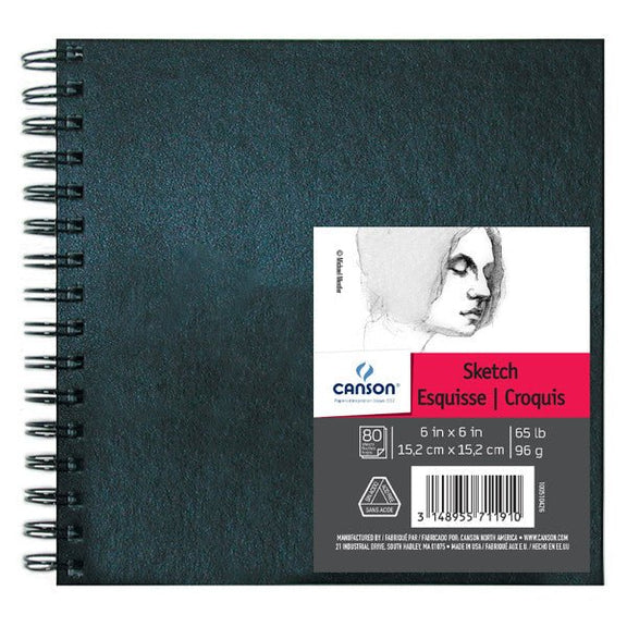 Canson Artist Series Wirebound Sketch Book, 6" x 6" - Guiry's