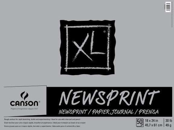 Canson XL Newsprint Paper Pad, 50 Sheets, 18" x 24" - Guiry's