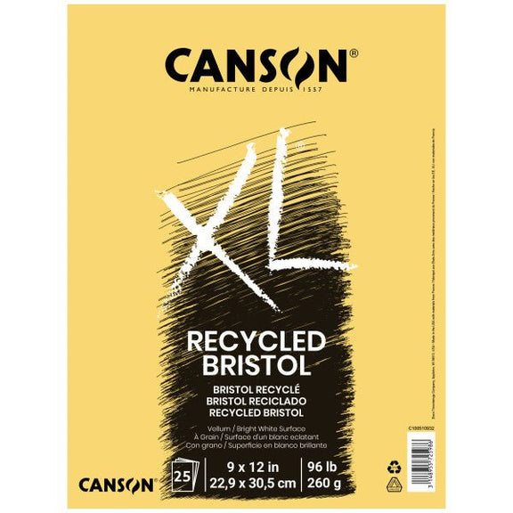 Canson XL Recycled Bristol Pad, 25 Sheets, 9" x 12" - Guiry's