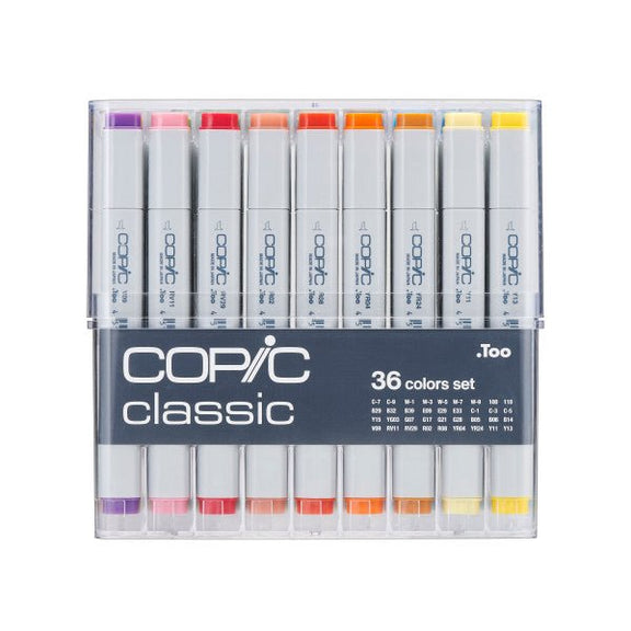 Copic Classic Marker Set, 36 - Piece Set, V2 - Guiry's