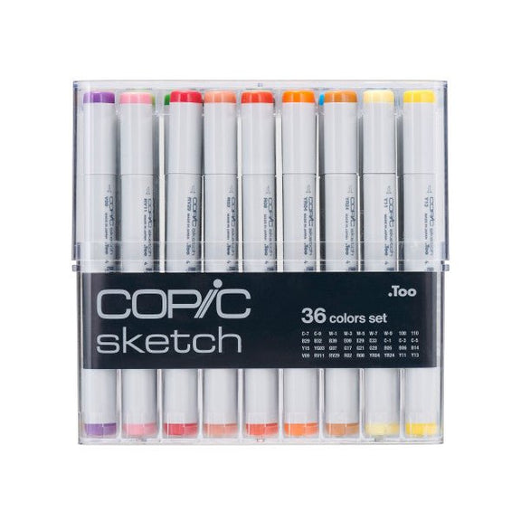 Copic Sketch Marker Set, 36 - Piece Basic Set, V2 - Guiry's