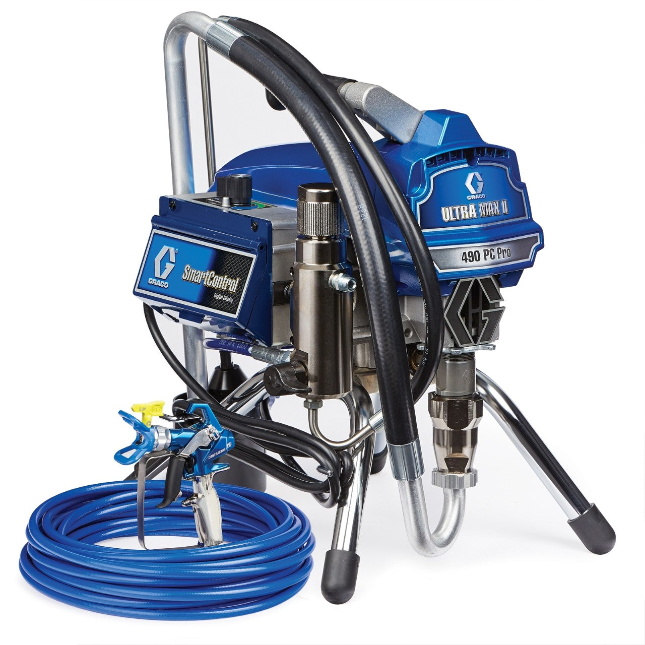 GRACO Ultra Max II 490 PC Pro Electric Airless Sprayer, Stand