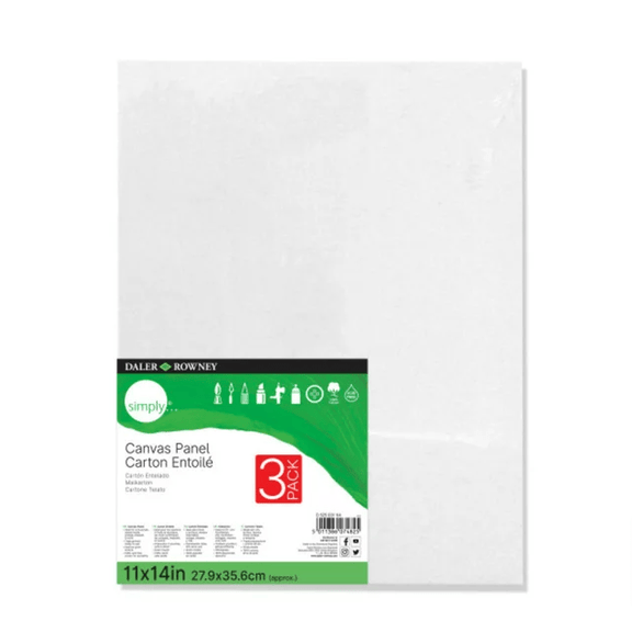 Daler Rowney Simply Canvas Panel 3pk 11in x 14in - Guiry's