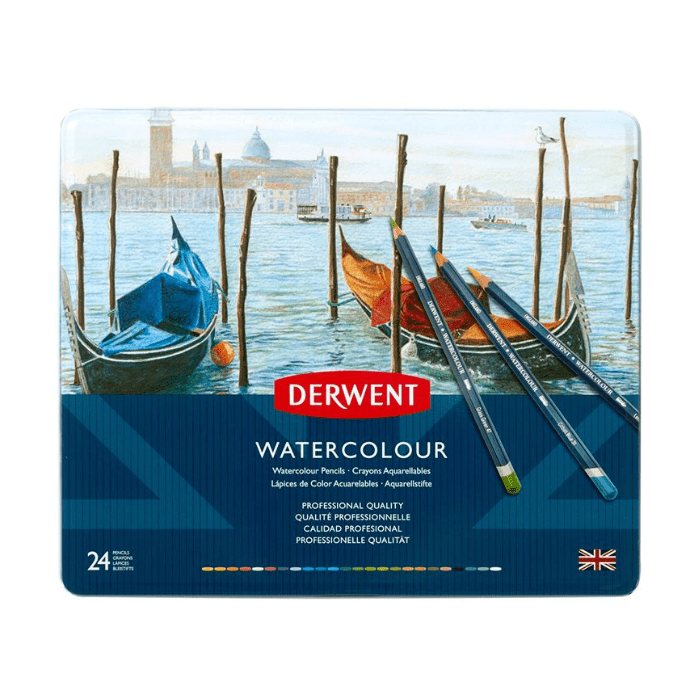 Derwent Watercolor Pencil 24 Color Set Tin - Guiry's