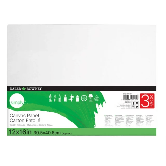 DR Simply Canvas Panel 3pk 12in x 16in - Guiry's