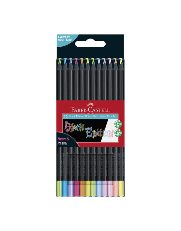 Faber - Castell Black Edition Neon & Pastel Color Pencils - Guiry's