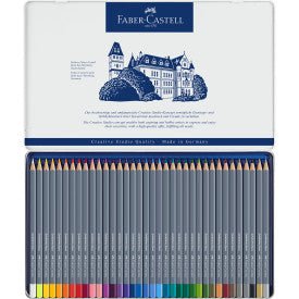 Faber - Castell Goldfaber Aqua Watercolor Pencil Tin Set, 36 - Colors - Guiry's