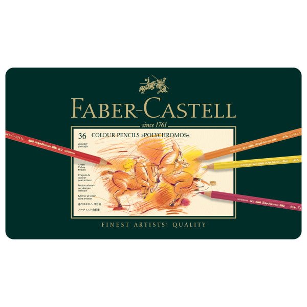 Faber - Castell Polychromos Colored Pencil Tin Set, 36 - Color - Guiry's