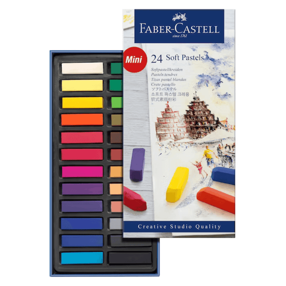 Faber - Castell Soft Pastel Half Length Sticks - Box Of 24 - Guiry's