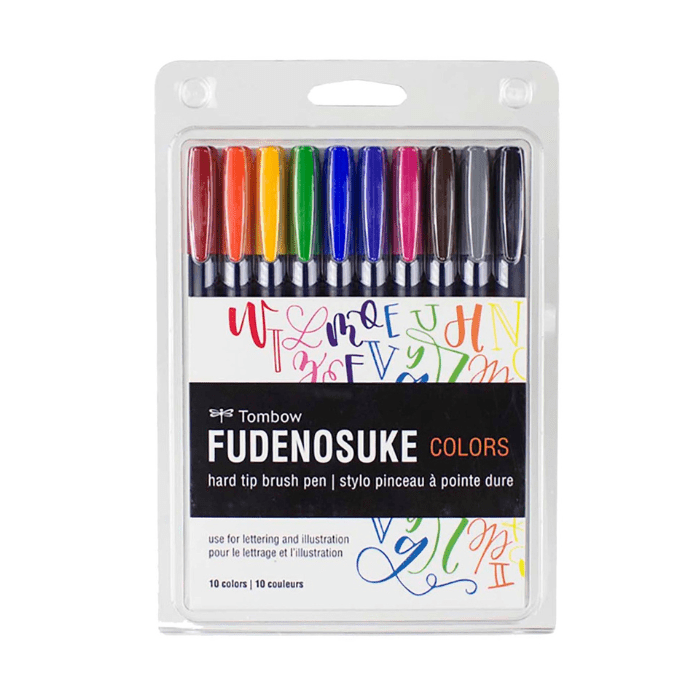 Fudenosuke Colors Brush Pen Set, 10 - Pack - Guiry's