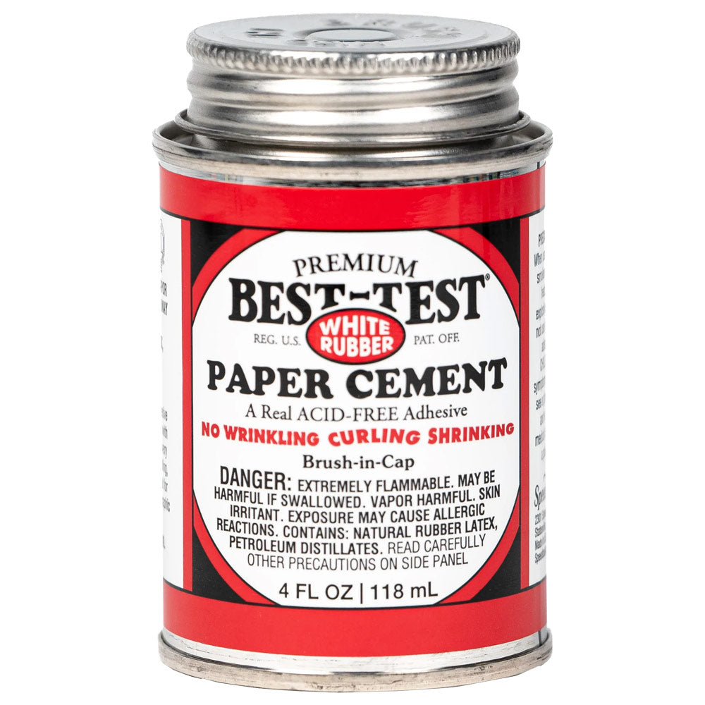 Best-Test White Rubber Paper Cement 4oz