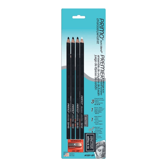 General Pencil Primo Euro Blend Charcoal Pencils - Guiry's