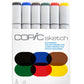 Copic Sketch Marker Set, 6-Colors, Bold Primaries