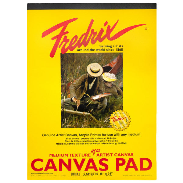 FREDRIX Creative Series White Canvas Pad, 18" x 24"