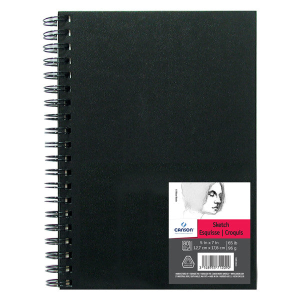 Canson Artist Series Wirebound Sketch Book, 5" x 7"