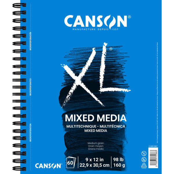 Canson XL Mix Media Pad, 60 Sheets, 9" x 12