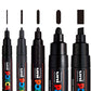 Posca All Black Set 8pc - Guiry's