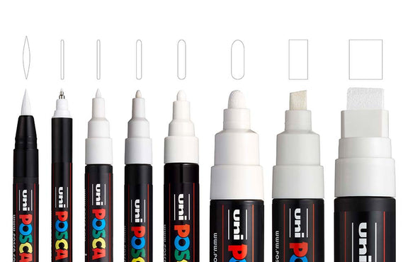 Posca All White Set 8pc - Guiry's