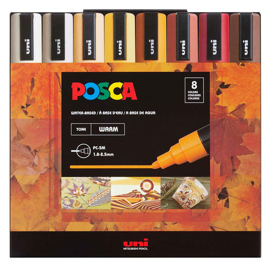 POSCA Paint Pens All Sizes - Set Of 8 White [PX302968000] 