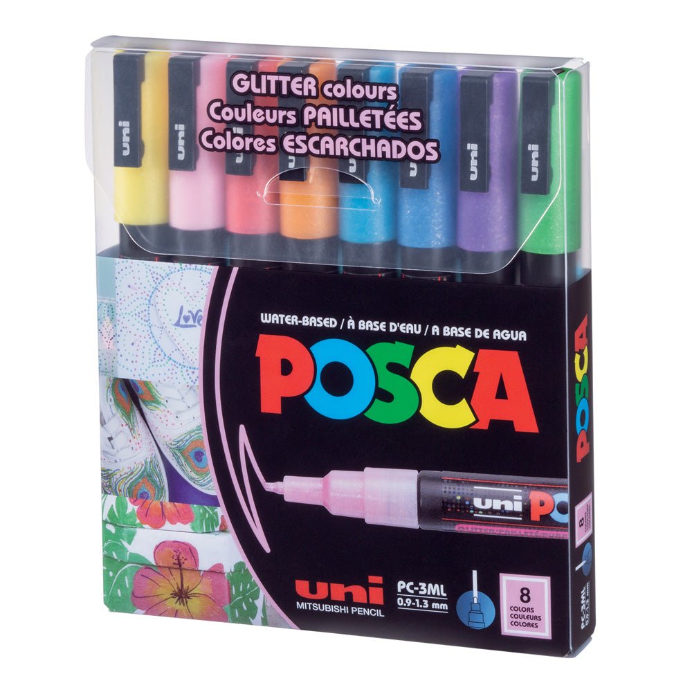 Posca PC - 3M Fine Glitter Set 8pc - Guiry's