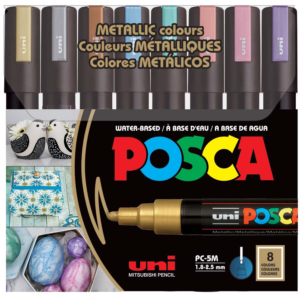 Posca PC - 5M Metallic Set 8pc - Guiry's