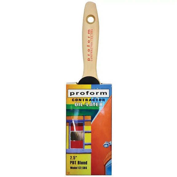 Proform C2.5BS Beaver Tail Straight Cut Paint Brush - 2.5" - Guiry's