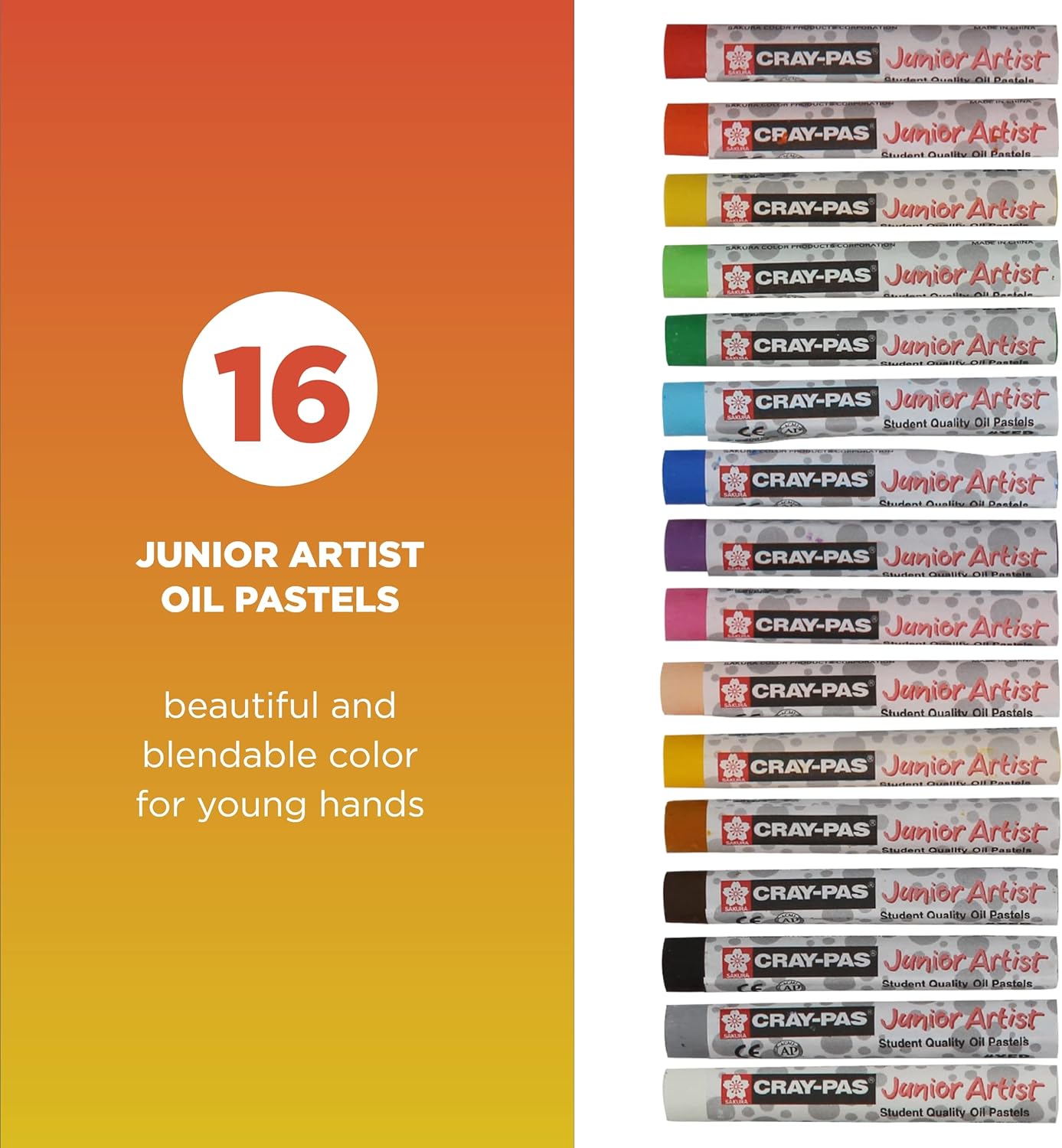 Sakura Jr Artist Pastel Set 16pc - Guiry's