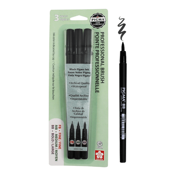 Sakura Pigma Pro 3 Piece Brush Set - Guiry's