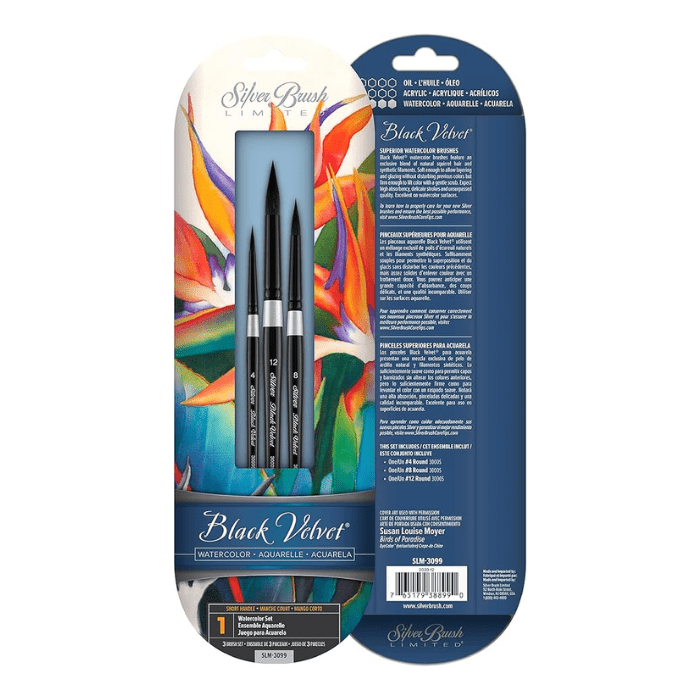 Silver Brush Black Velvet Watercolor Brush Set - Guiry's