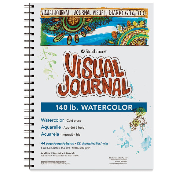 Strathmore Watercolor Visual Journal - 140 lb, 8in x 5.5in - Guiry's