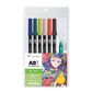 Tombow Dual Brush Pen Art Markers, Manga Illustration, Wind 6-Pack