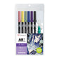 Tombow Dual Brush Pen Art Markers, Manga Illustration, Moon 6-Pack