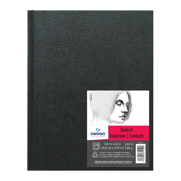 Canson Artist Series Hardbound Sketch Book, 108 Sheets, 8.5" x 11"