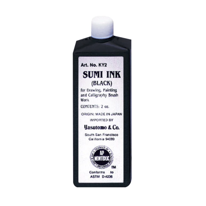 Yasutomo Black Sumi Ink - 2oz - Guiry's