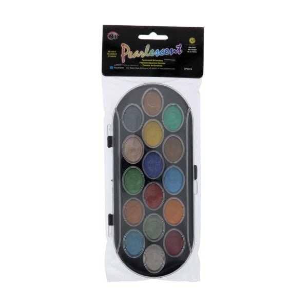 Yasutomo Niji Pearlescent Watercolor Set, 16 - Colors - Guiry's