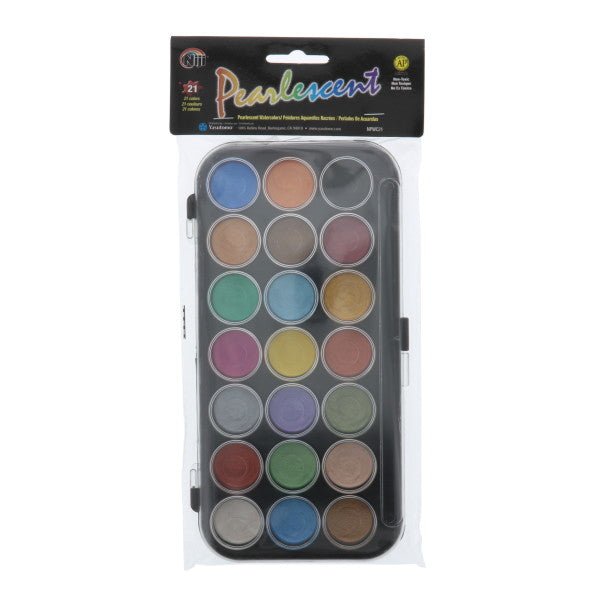 Yasutomo Niji Pearlescent Watercolor Set, 21 - Colors - Guiry's